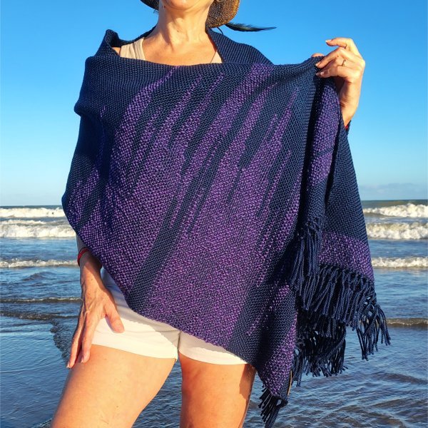 Pashmina Calfu tejidas en telar artesanales
